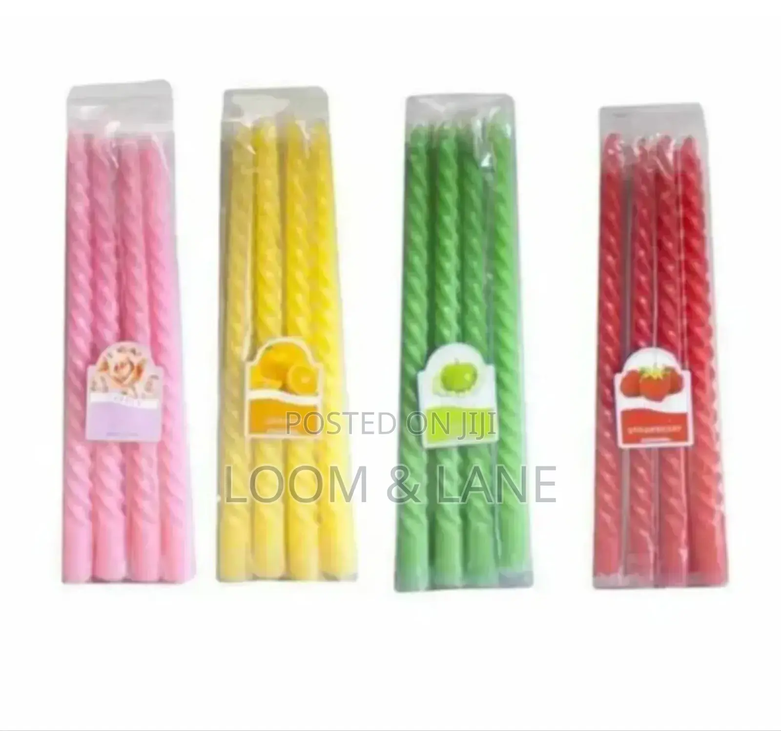 4pcs Coloured Flavored Candle Pack