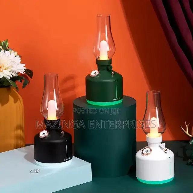Retro Portable Rechargeable Lamp With Humidifier