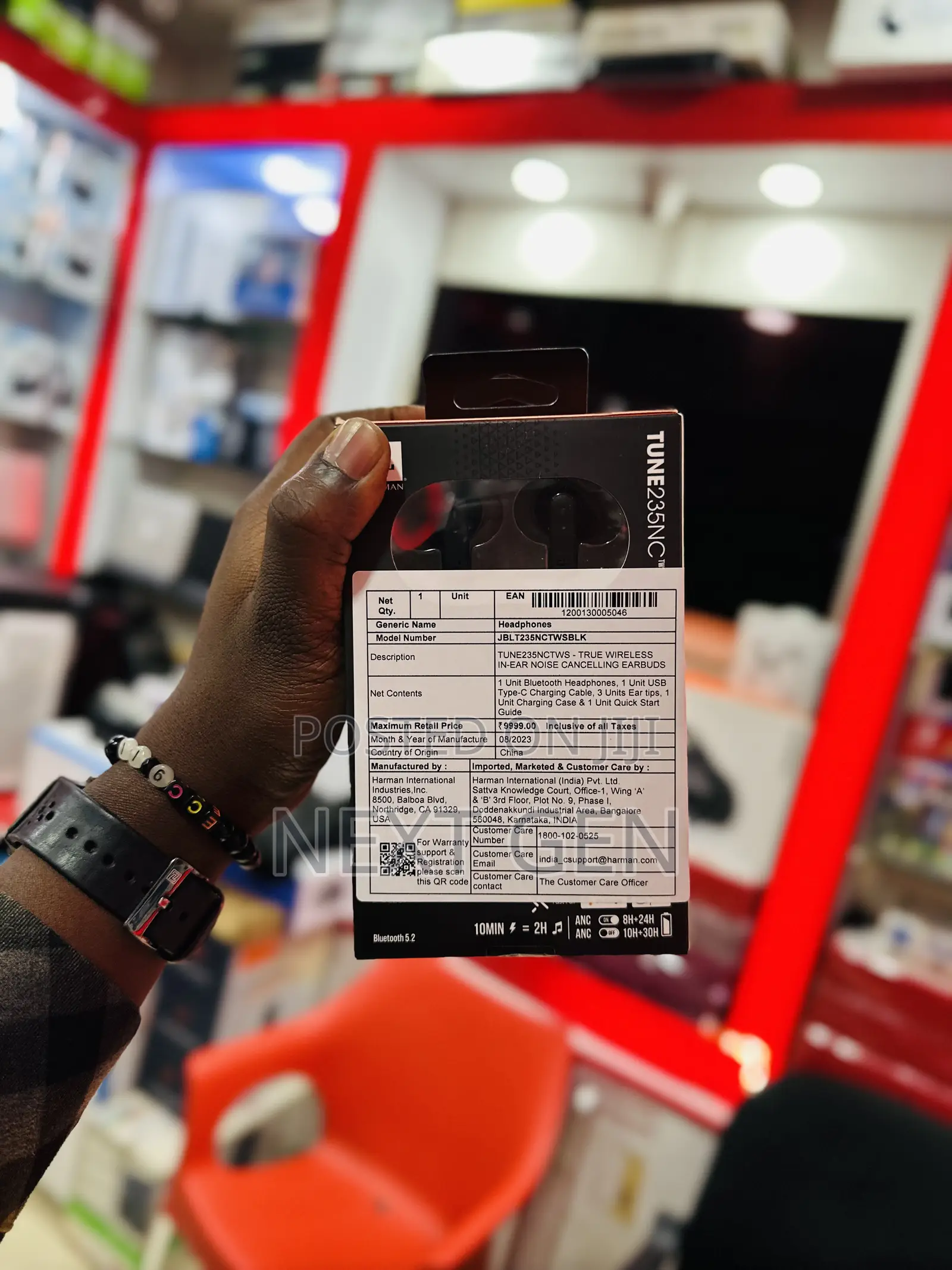 JBL Tune 230NC TWS,40H of Battery, Water Proof, Comfortable