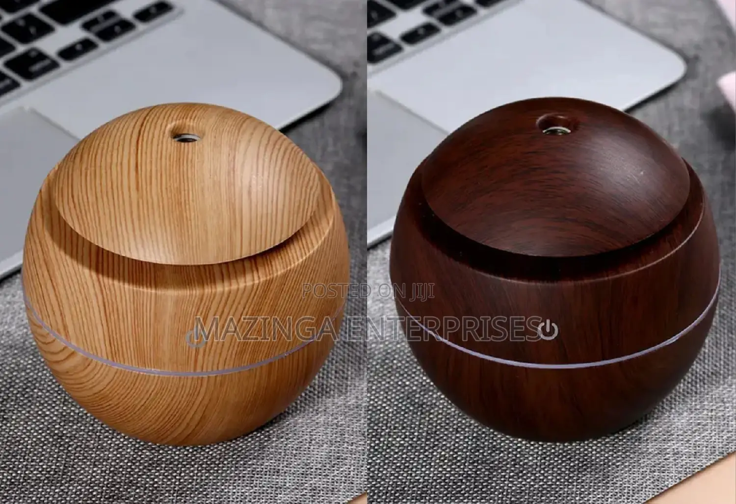 Portable Round Wooden Desk Cool Mist Aroma Humidifier