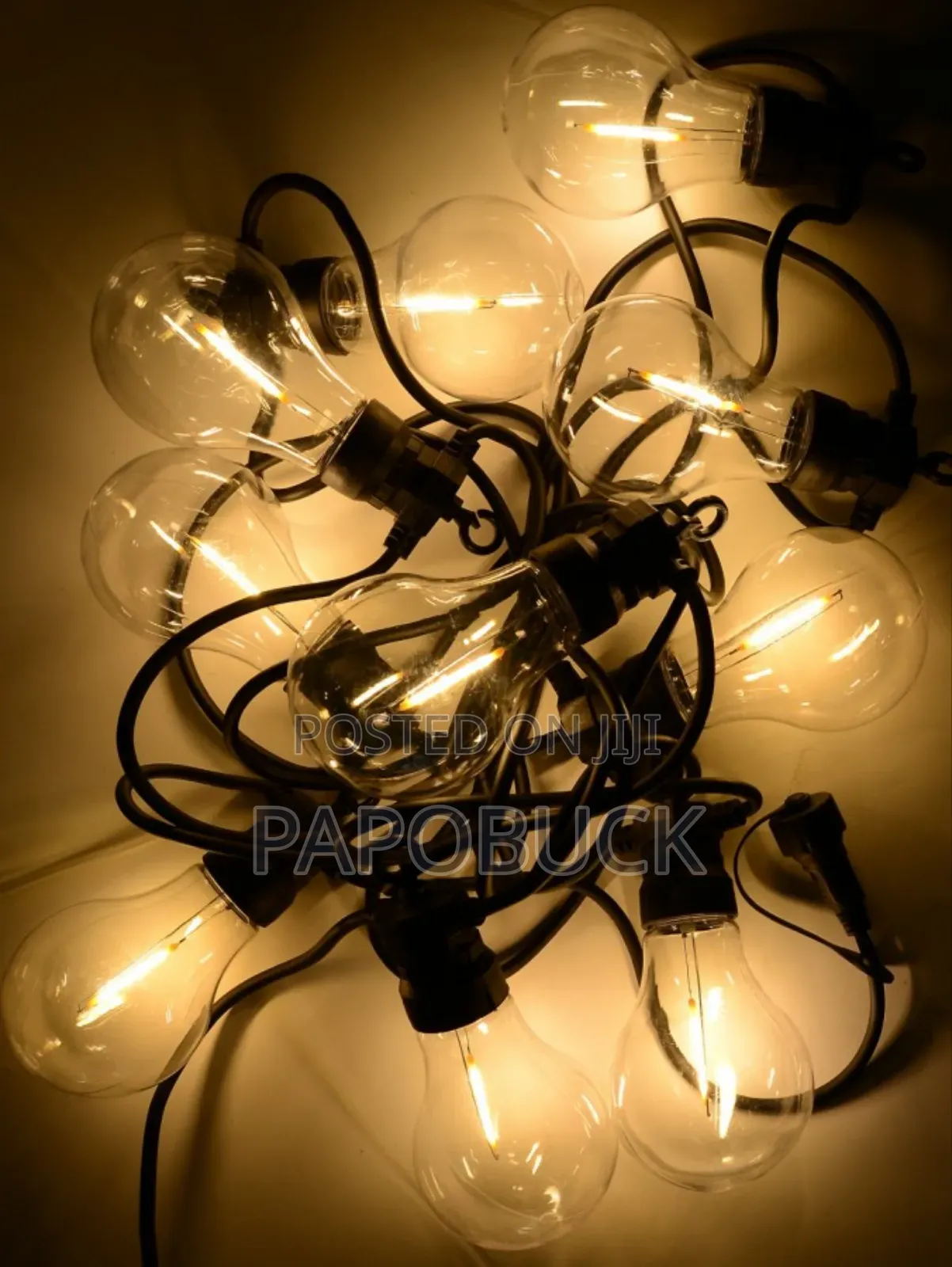 10 Warm Light String Party Bulbs - 5metres