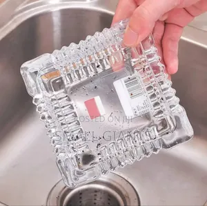 Crystal Clear Four Square Glass Ashtray