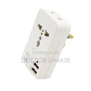 3 Pin/ UK Plug Universal + 2 Usb Adapter