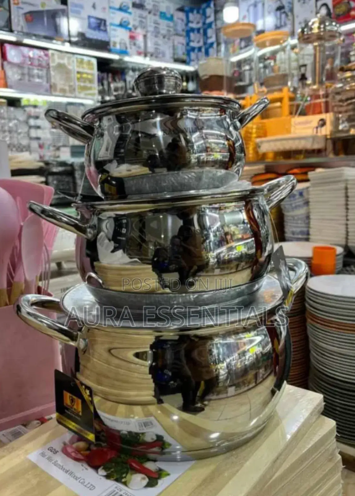 3pcs Stainless Steel Serving Cookware Dishes