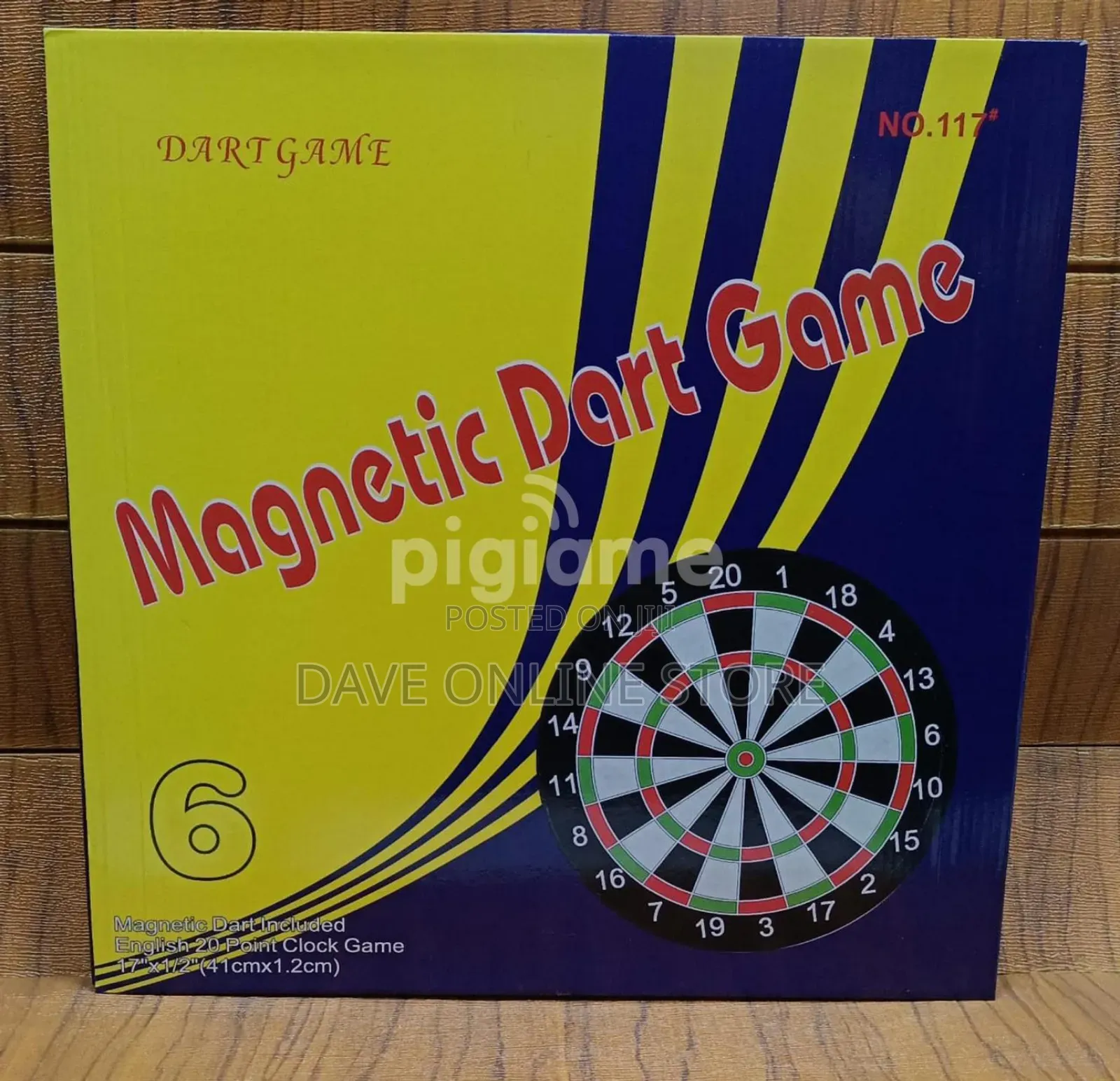 Magnetic Dart Game 17' Inch With a Wall Mount Slot.
