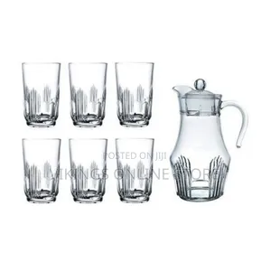 7 Pieces Water Set Quality Drinking Glasses -Transparent