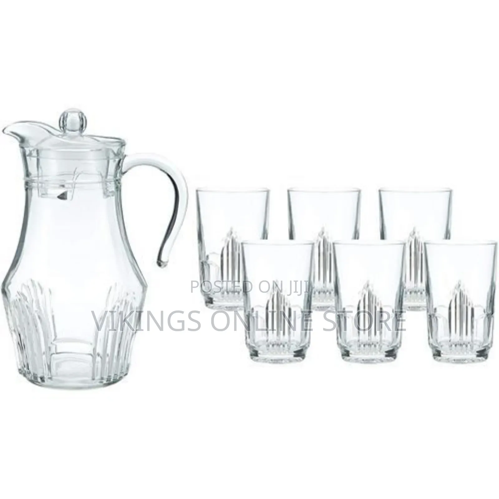 7 Pieces Water Set Quality Drinking Glasses -Transparent