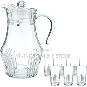 7 Pieces Water Set Quality Drinking Glasses -Transparent