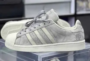 Original Mid Grey Suede Adidas Superstar Sneaker
