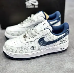 Original Unisex Nike Air Force 1/Louis Vuitton Denim Sneaker