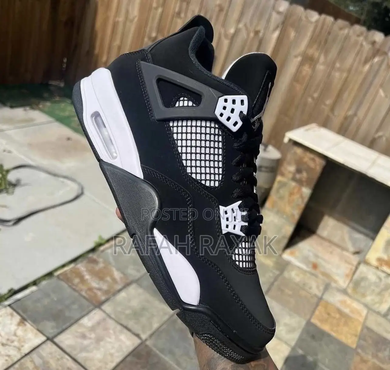 Original Thunder Black/White Air Jordan 4 Retro Sneaker