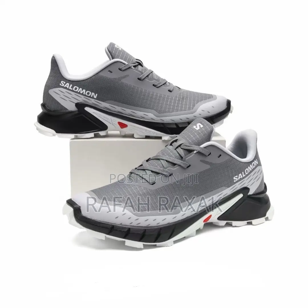 Original Mid Grey Salomon Alphacross 5 Trial Running Sneaker