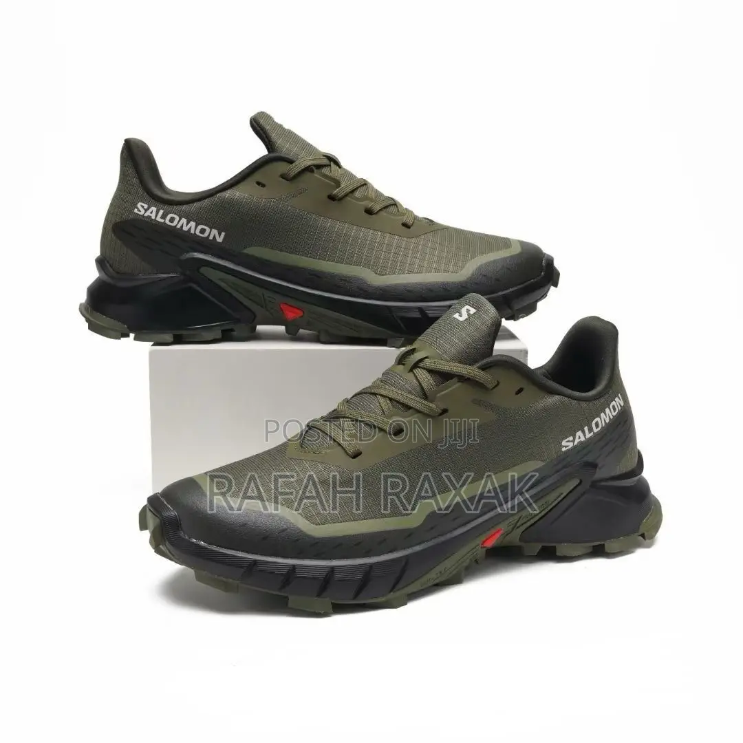 Original Army Green Salomon Alphacross Casual Running Shoes