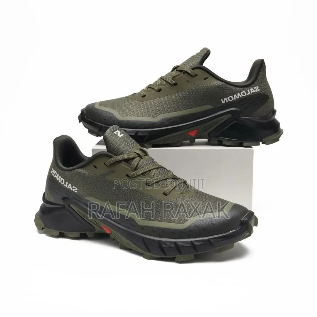 Original Army Green Salomon Alphacross Casual Running Shoes