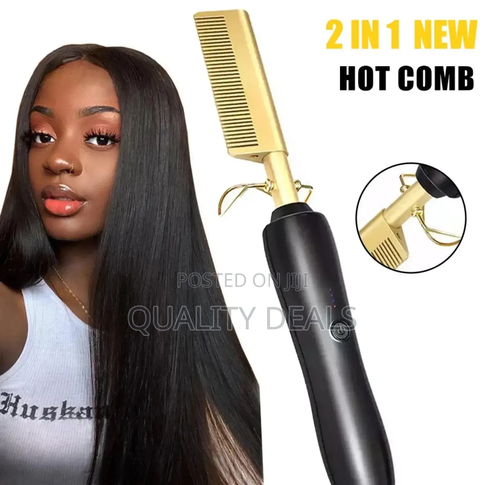 Electric Ceramic Straightening Heat Press Hot Comb