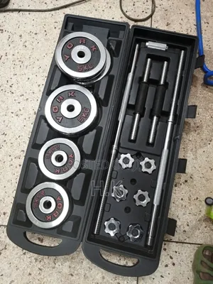 50kg Iron Cast Dumbbell Barbell Set