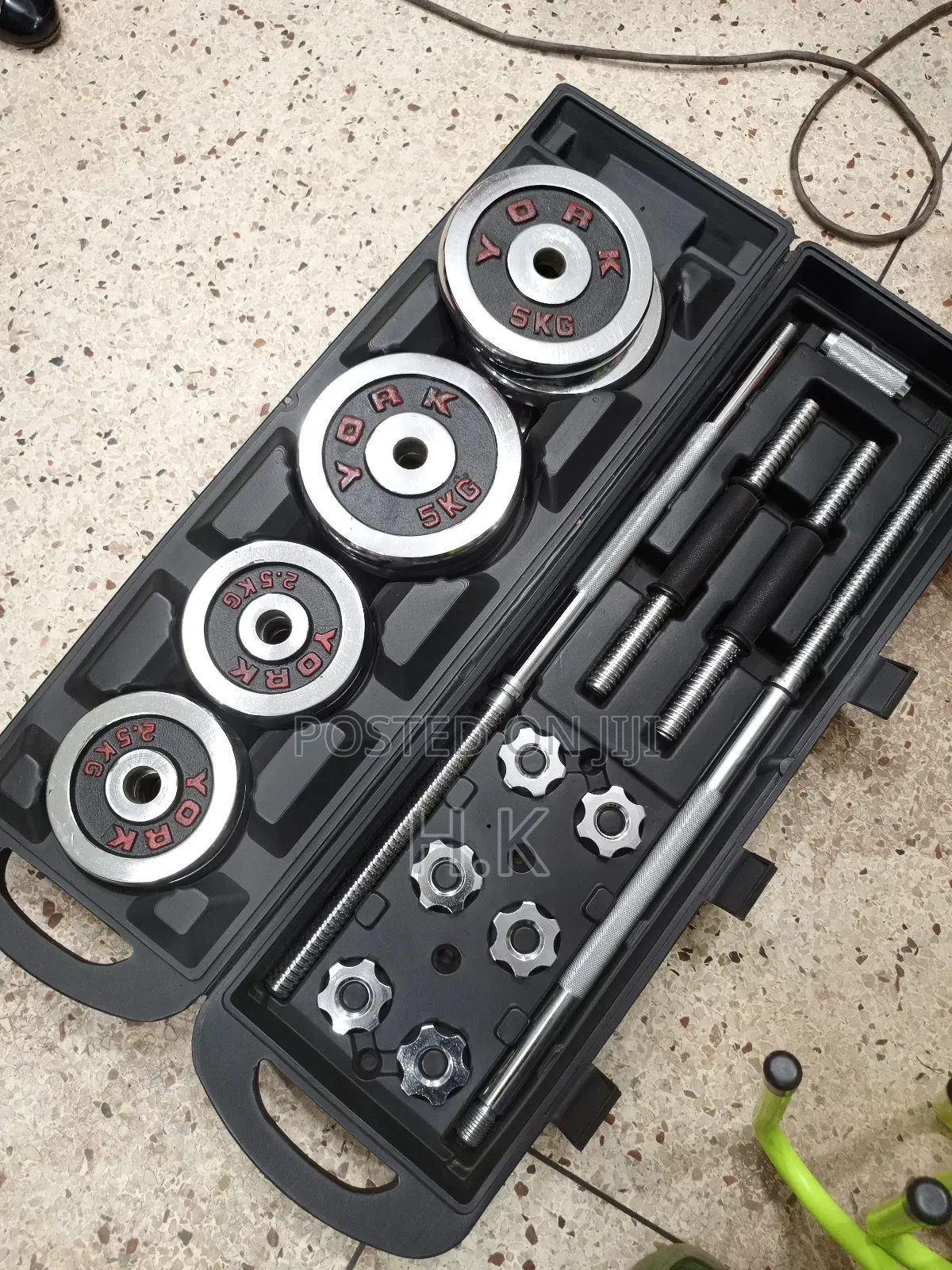 50kg Iron Cast Dumbbell Barbell Set