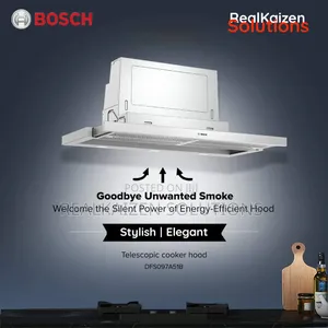 BOSCH |Series 4 Metallic Telescopic Kitchen Cooker Hood 90cm