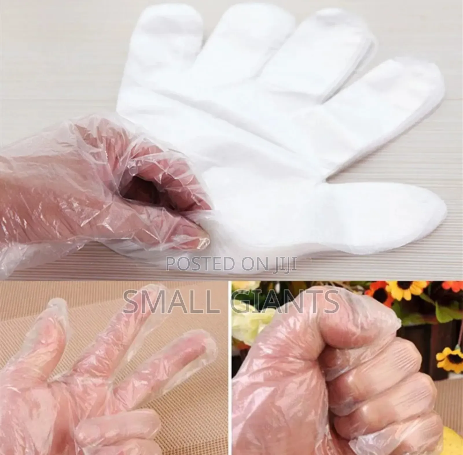 100pcs Disposable Gloves (Plastic)
