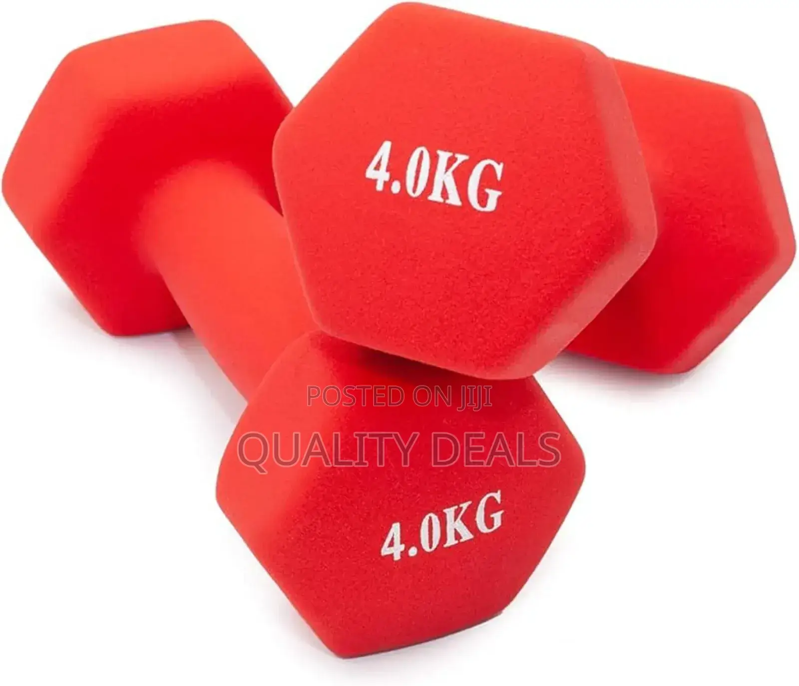 Pair of 4kg Vinyl Coated Dumbbells