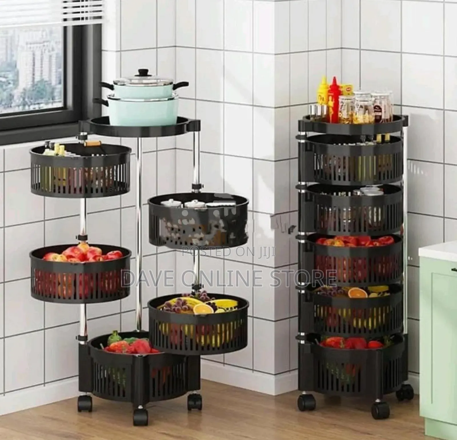 Metallic Kitchen Fruits Rack