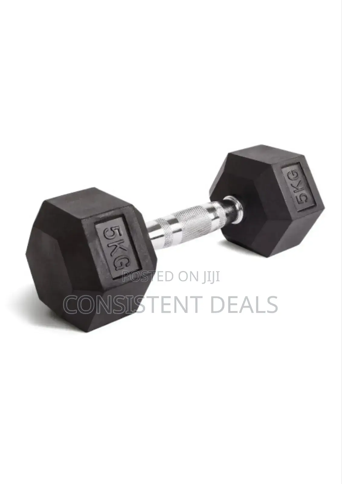 5kg Hex Black Dumbbell