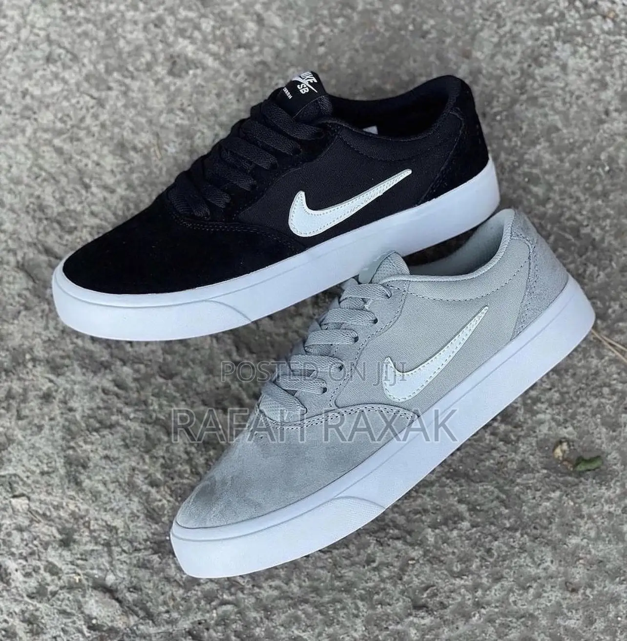 Original Nike SB Chron Black/Grey/White Suede Sneakers