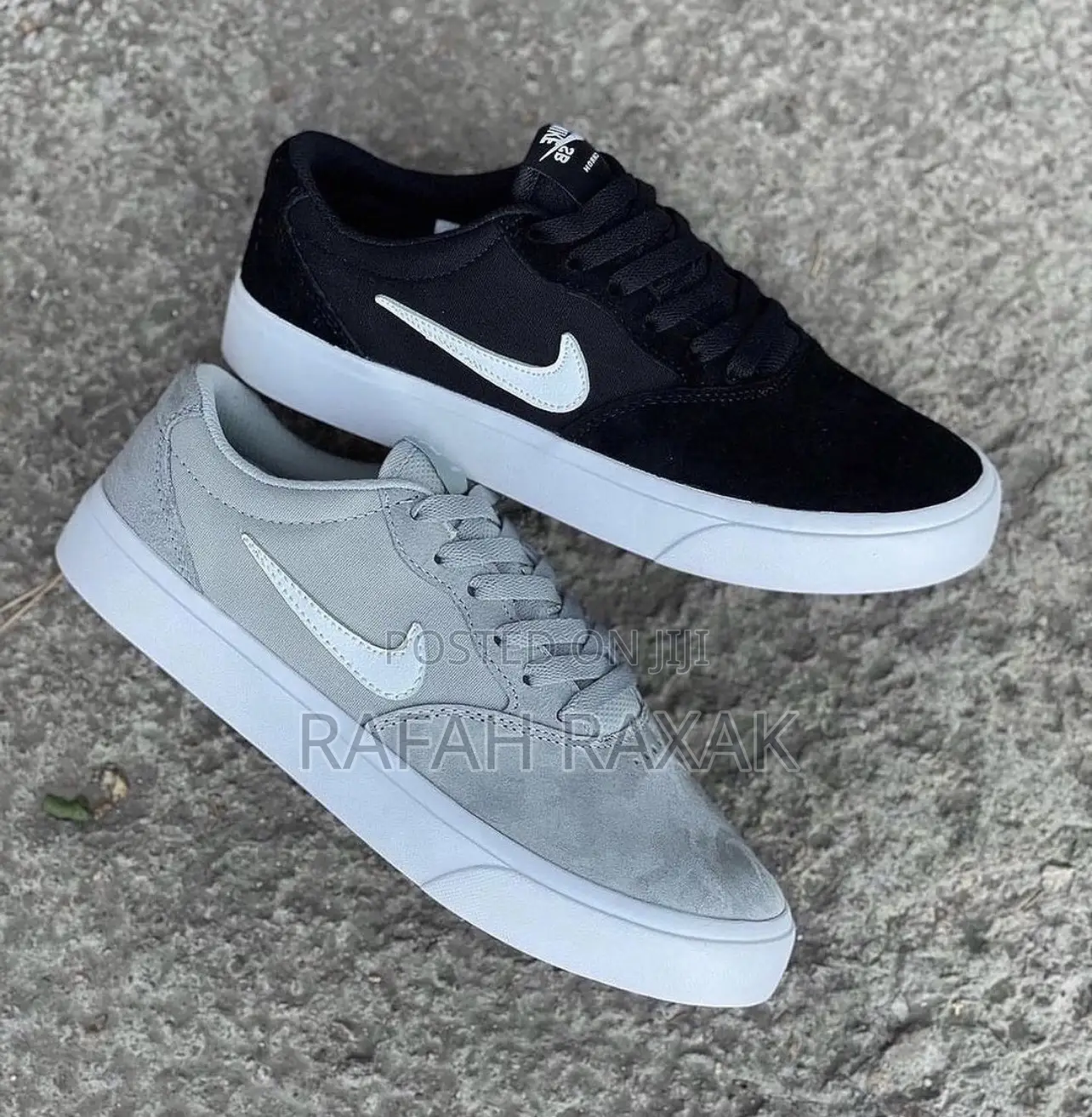 Original Nike SB Chron Black/Grey/White Suede Sneakers