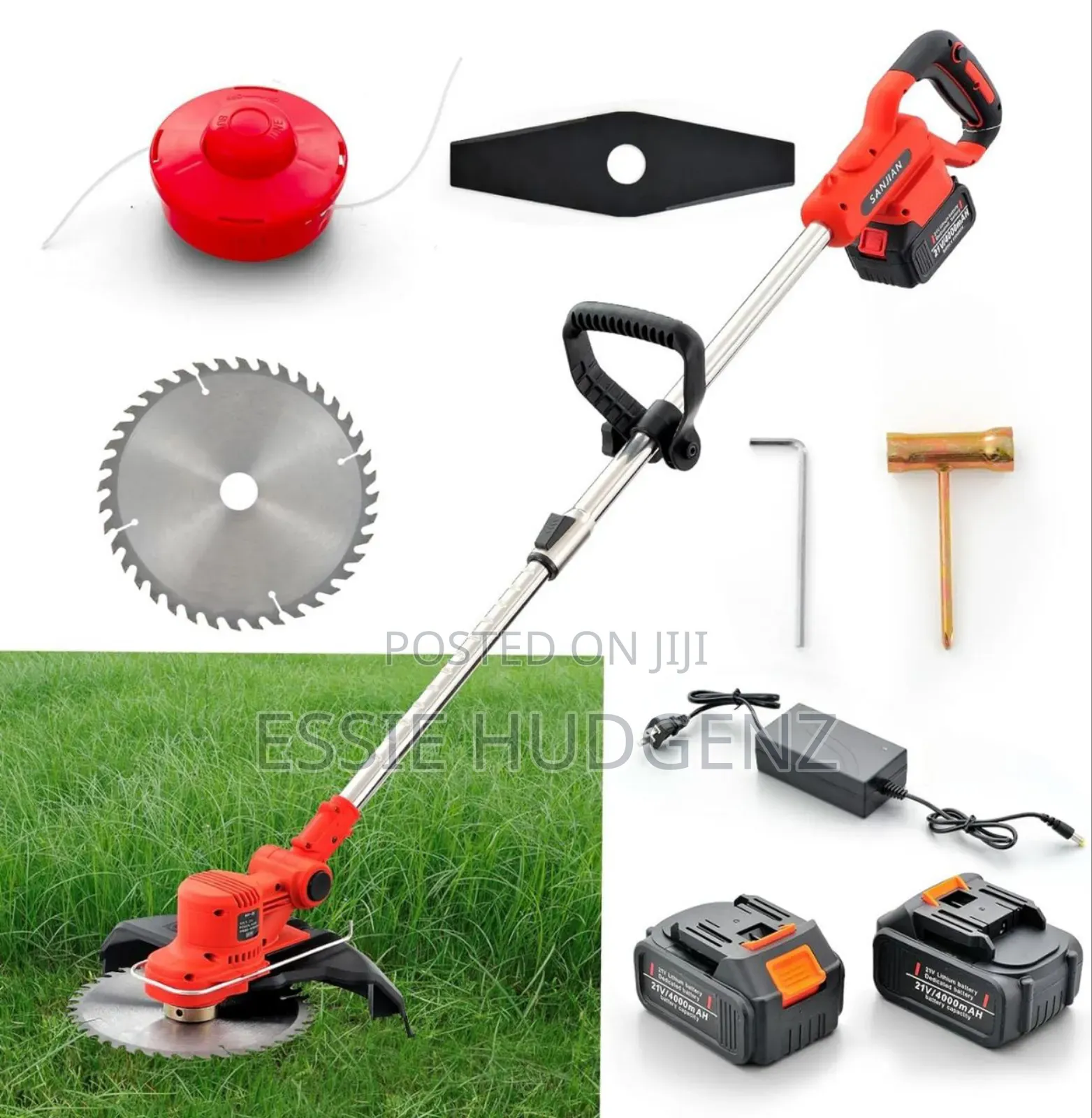 Grass Cutter With 2 Rechargeable Batteries