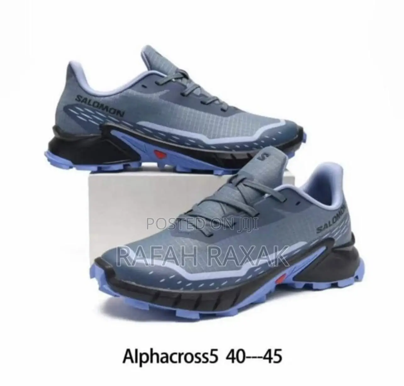 Original Sky Blue Salomon Alphacross Casual Running Sneakers