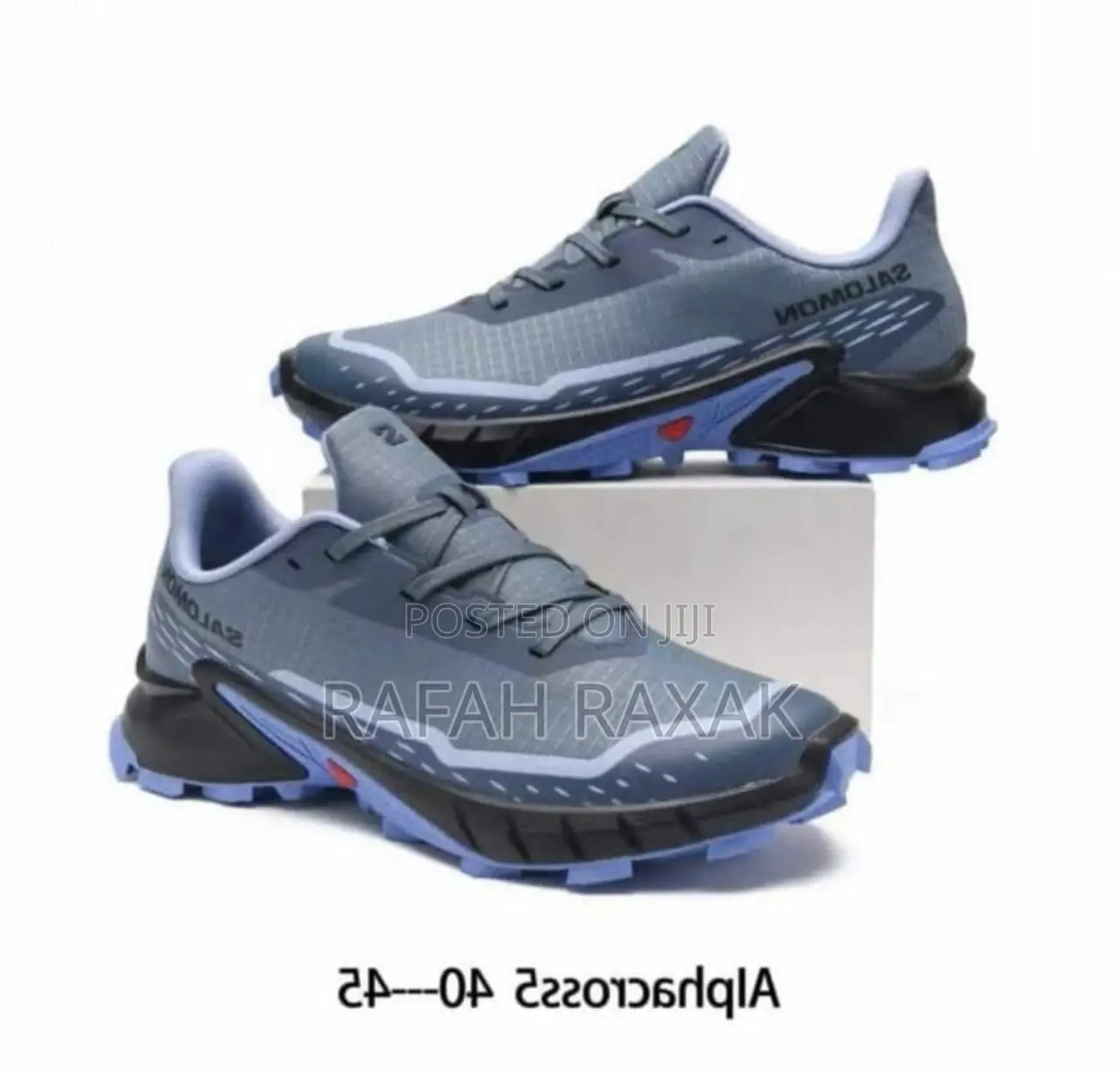 Original Sky Blue Salomon Alphacross Casual Running Sneakers