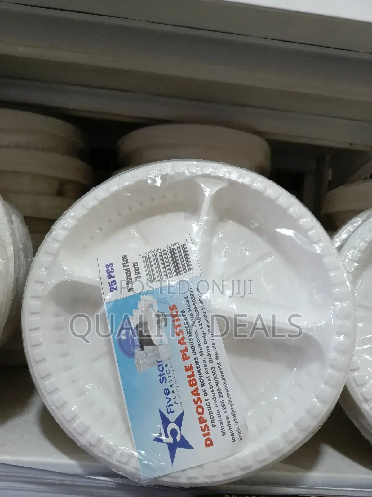 25pcs Pack Disposable Round Plates