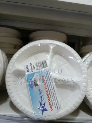 25pcs Pack Disposable Round Plates