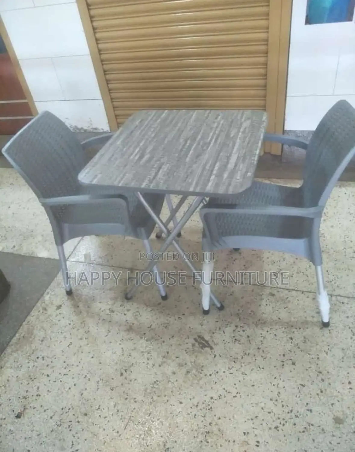 Foldable Table 2 Plastic Chairs