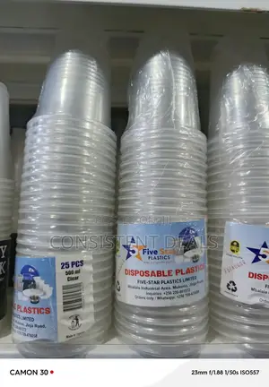 25pcs of Plastic Disposable Glasses