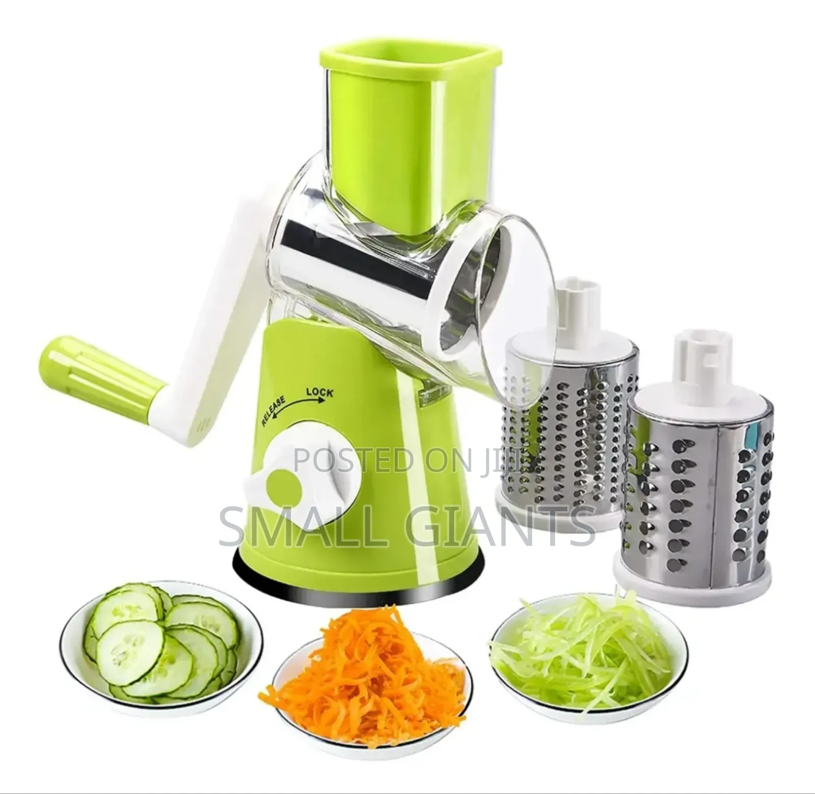Manual Grater 3 in 1 Rotary Shredder, Slicer and Grinder