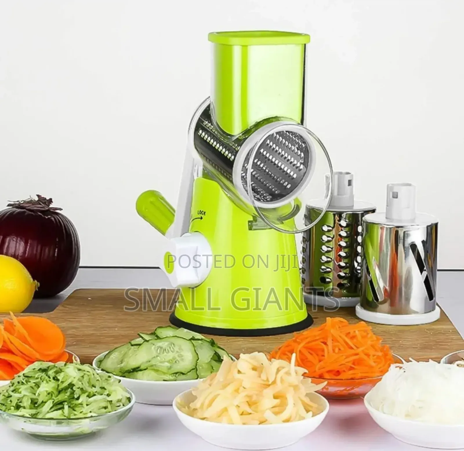Manual Grater 3 in 1 Rotary Shredder, Slicer and Grinder