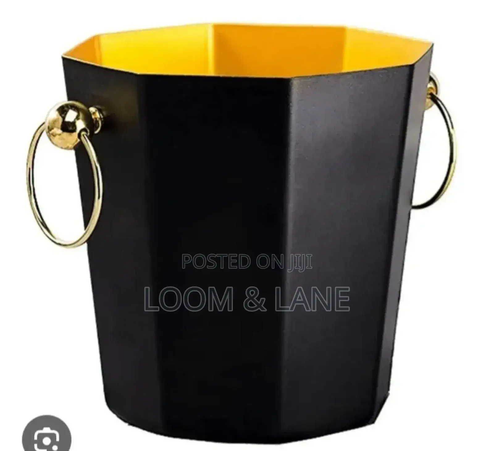 Double Wall Insulated Ice Bucket With Gold Lining
