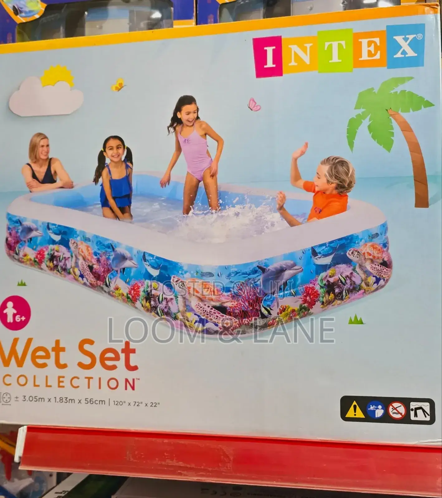 Inflatable Kids' Swimming Square Pool (6+)