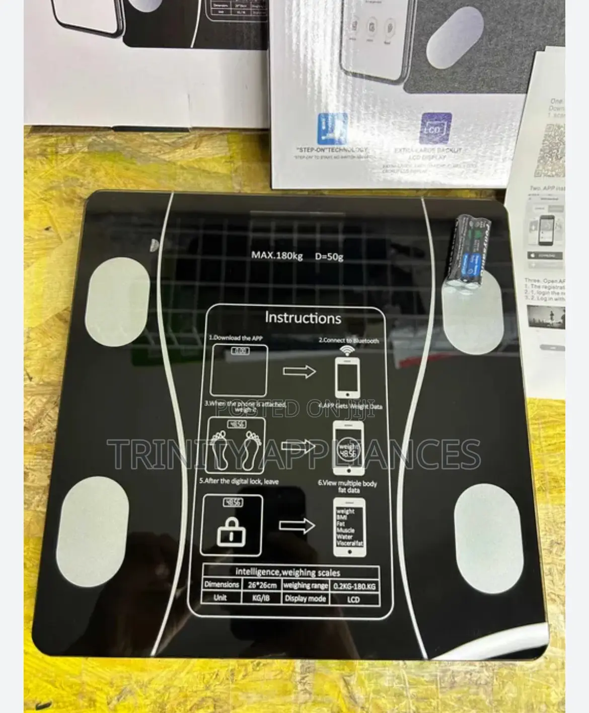Smart Digital Bathroom Personal Weighing Scale Up to 180kgs