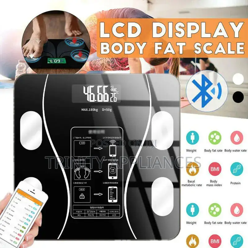 Smart Digital Bathroom Personal Weighing Scale Up to 180kgs