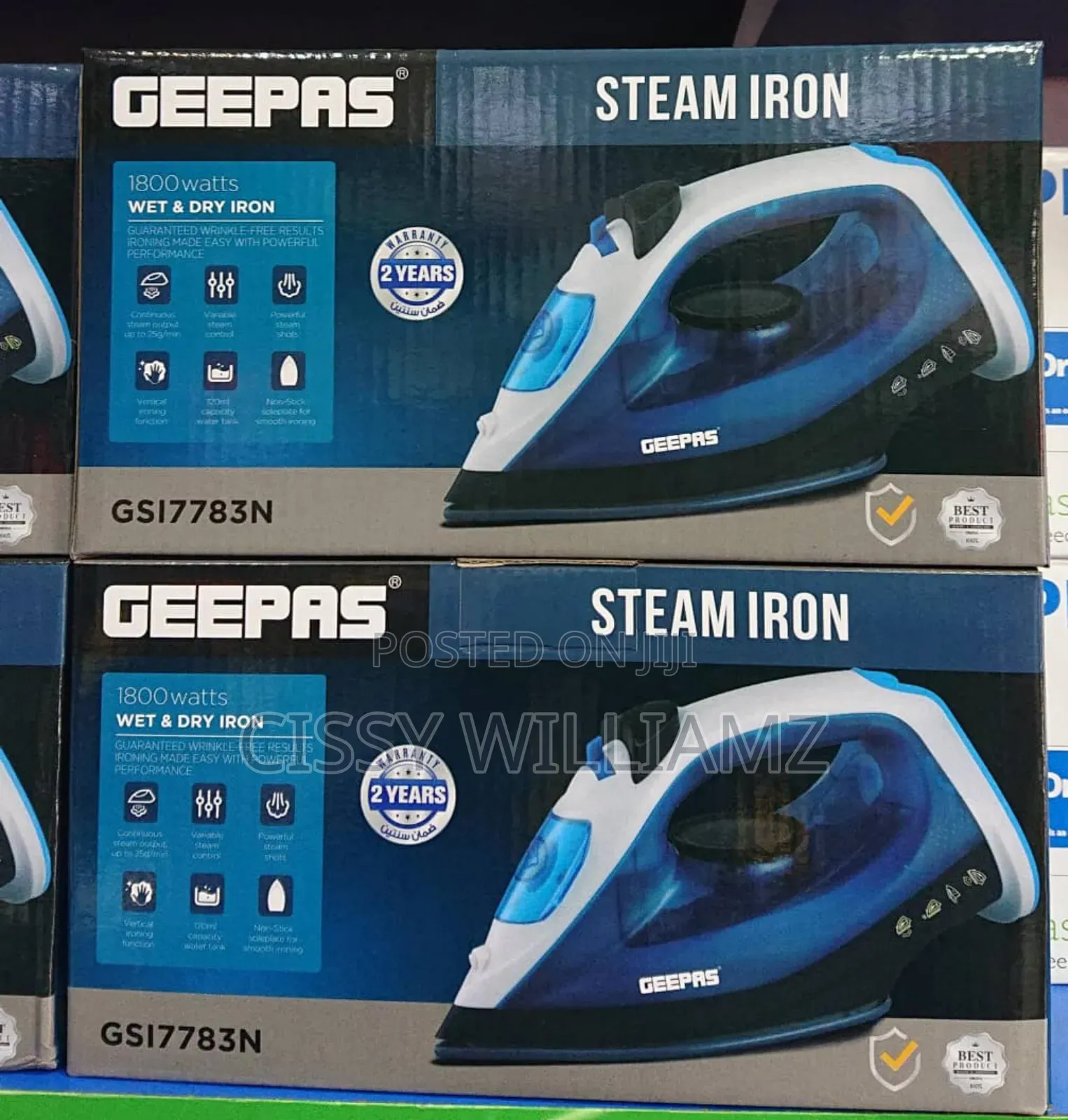 Geepas Steam Iron/Geepas Wet and Dry Steam Iron