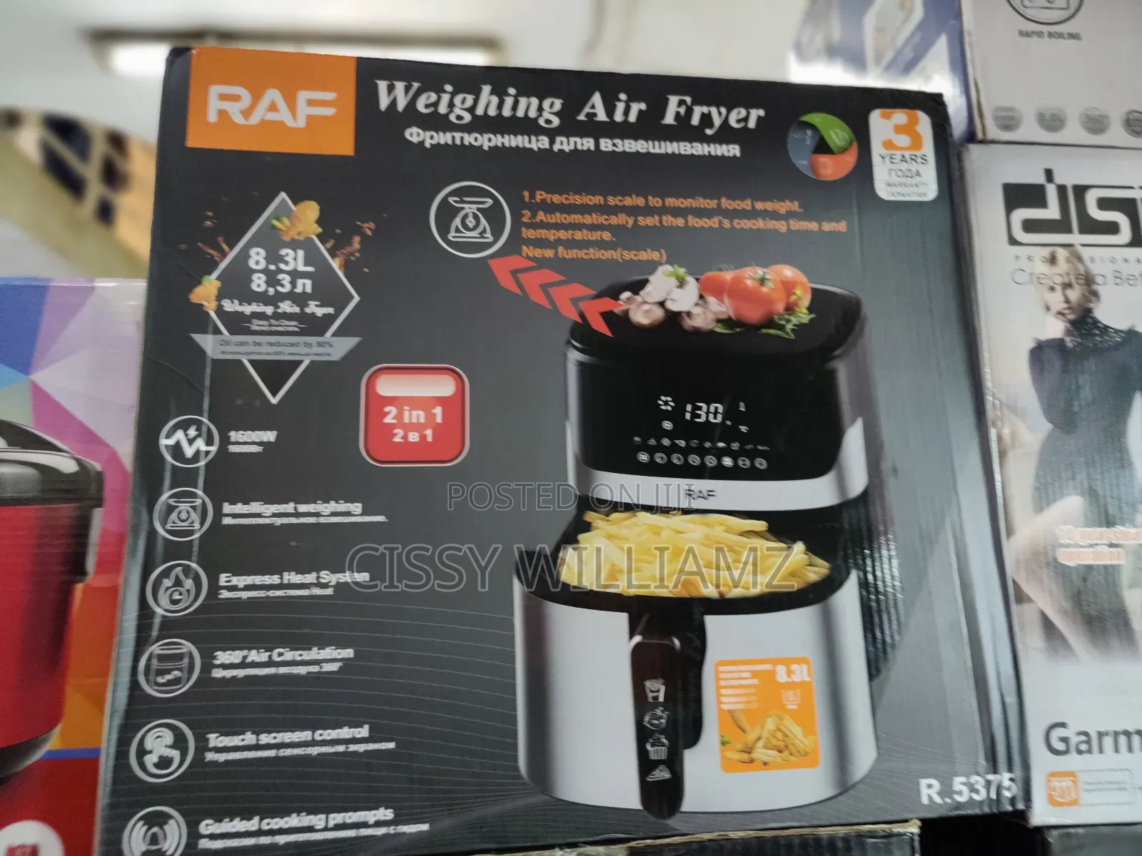 RAF Oil Free Digital Air Fryer/Raf 8l Oven Smart Air Fryer