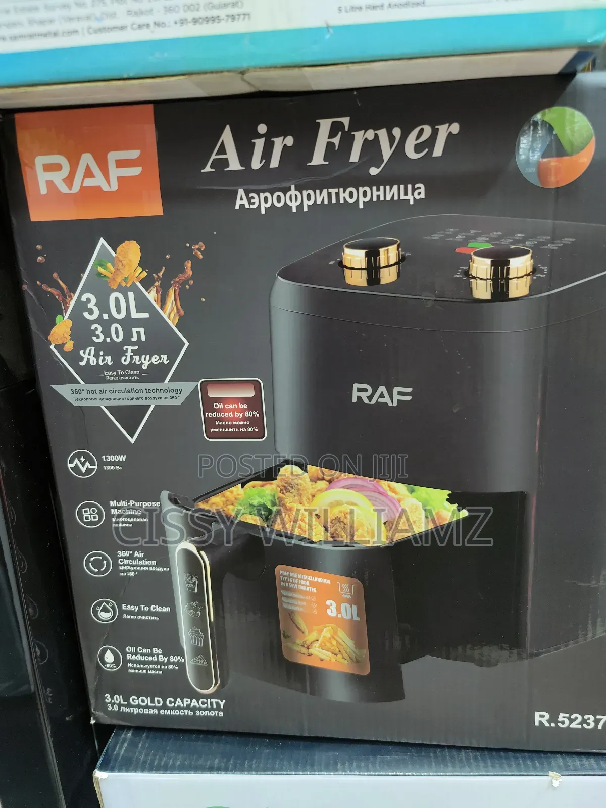 RAF 3l Oven Air Fryer/Raf Manual Electric Air Fryer