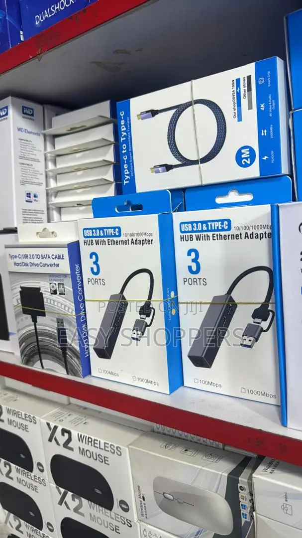 USB 3.0 TYPE-C HUB With Ethernet Adapter 3 Ports
