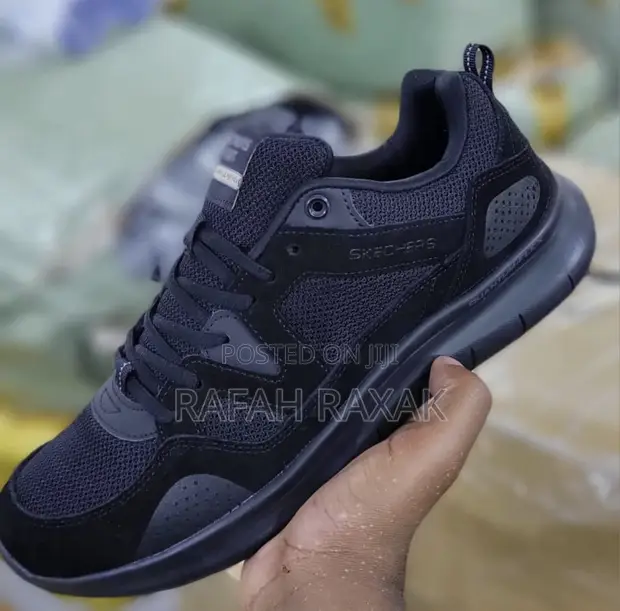 Original Triple Black Skechers Quantum Flex Light Sneaker in