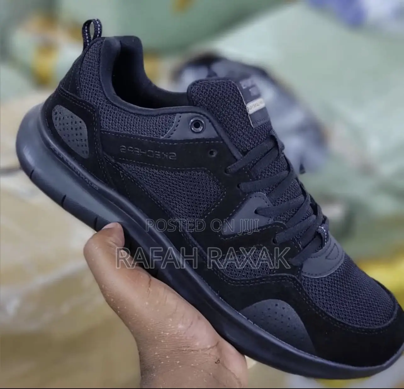 Original Triple Black Skechers Quantum Flex Light Sneaker