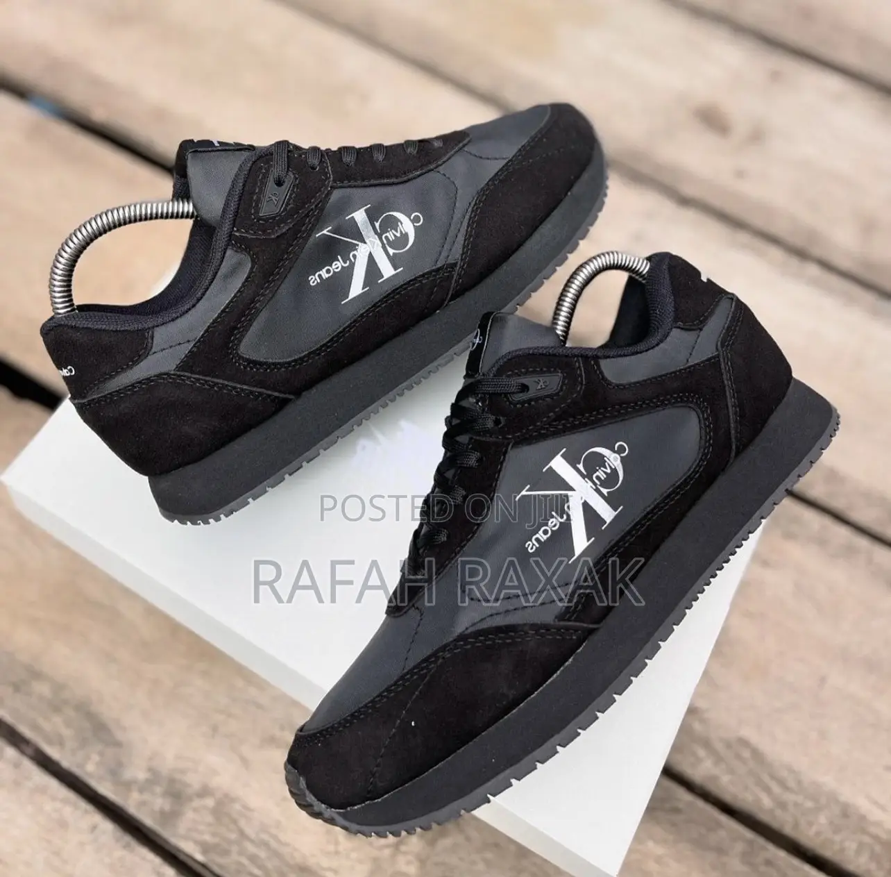 Original Triple Black Calvin Jeans Smart Casual Sneakers