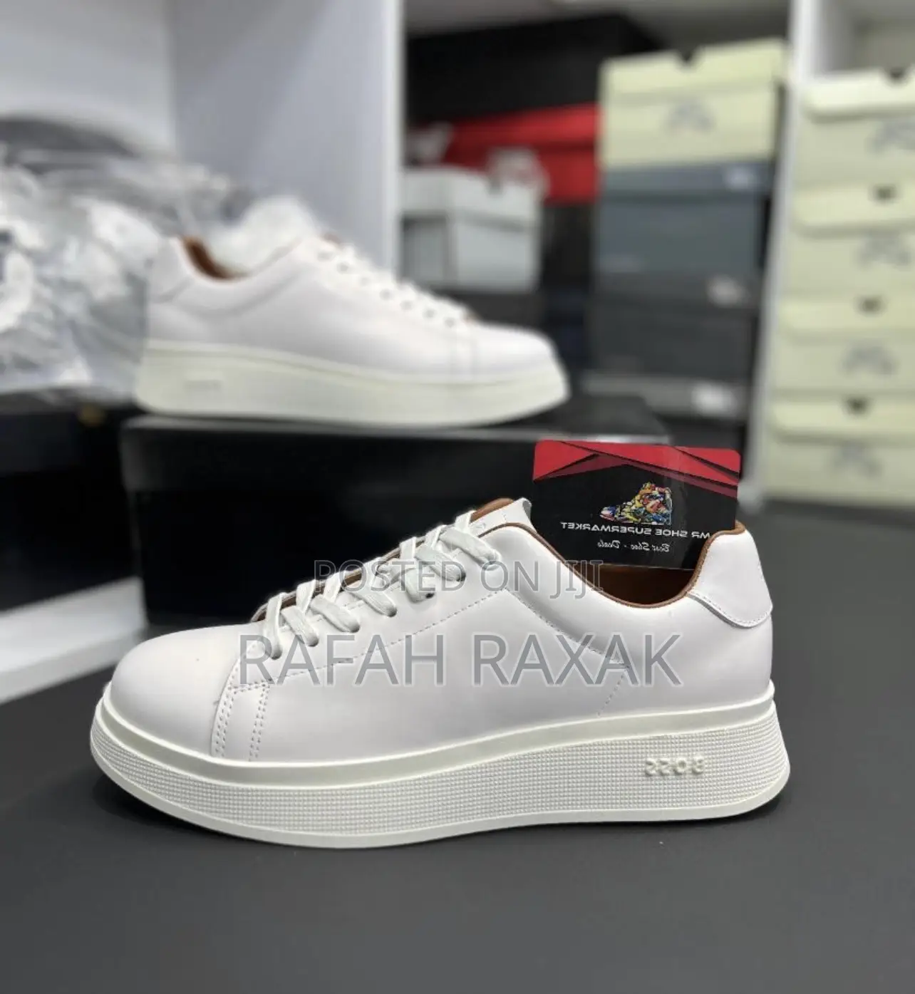Original Off-White Low BOSS Casual Premium Leather Sneakers