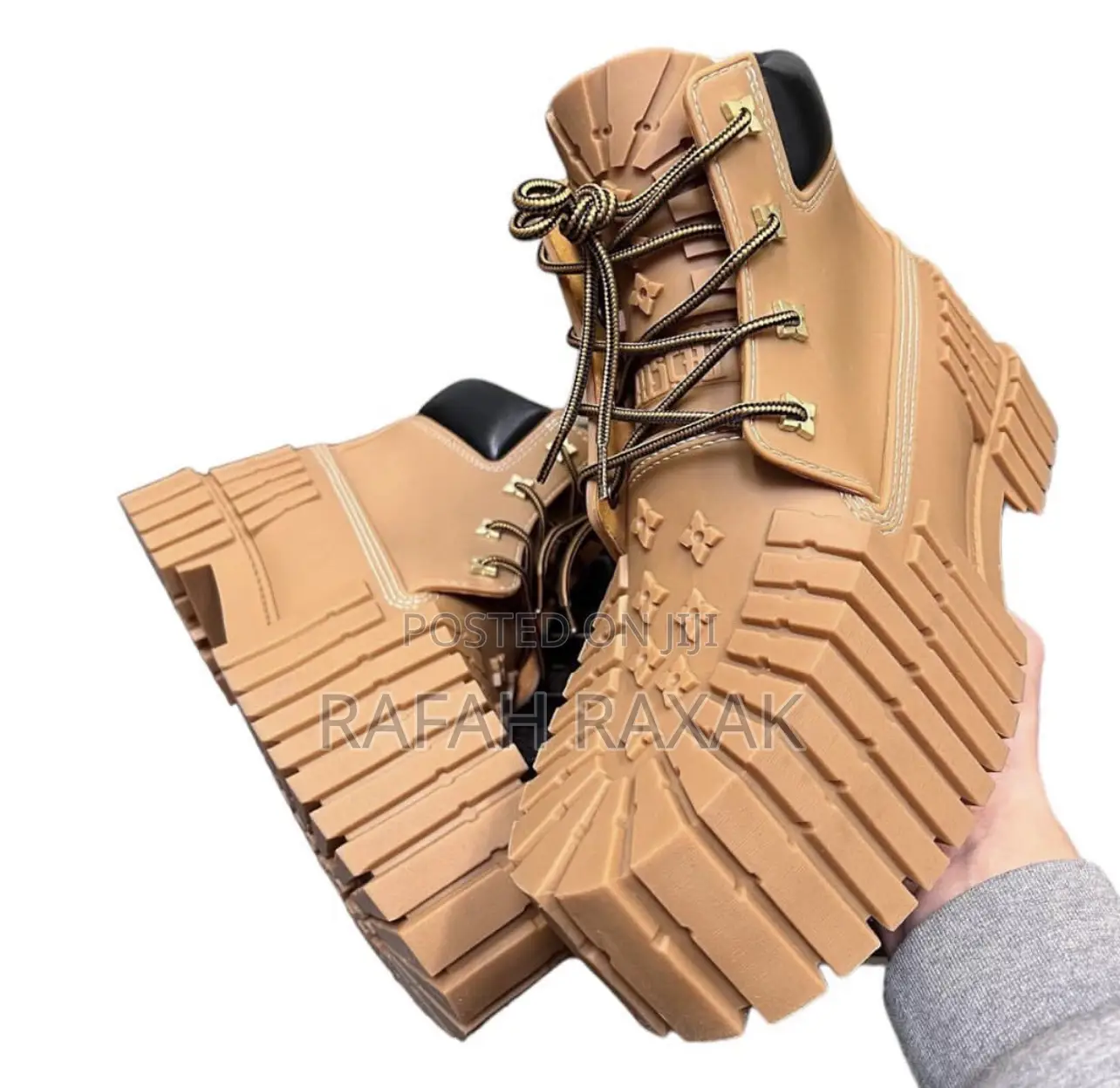 Original MSCHF X Tyga 2x4 Brown Rubber Timberland Boots
